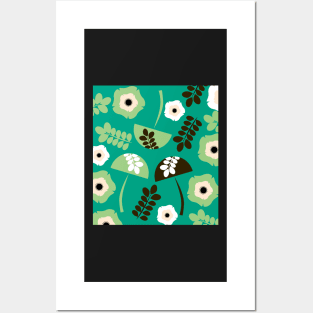 Mushrooms and flowers Posters and Art